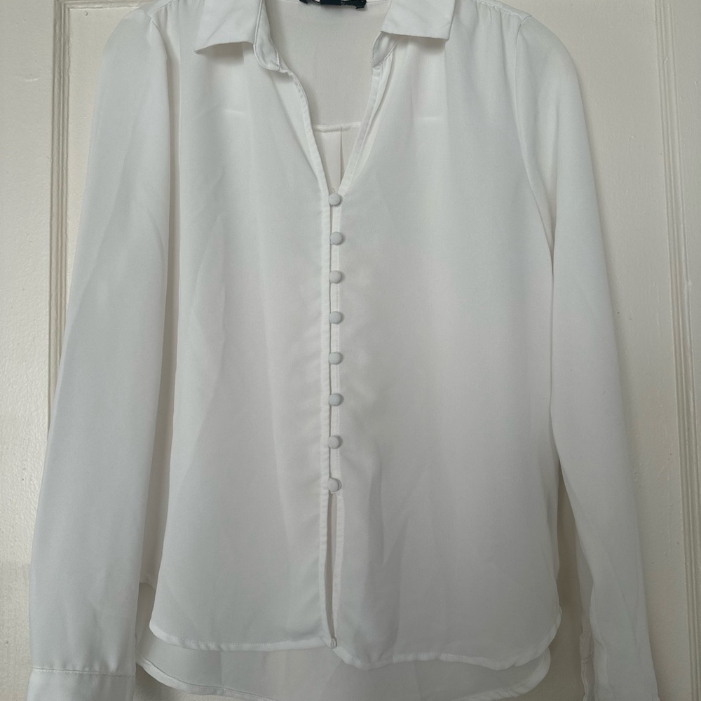Forever 21 White Button Down Shirt